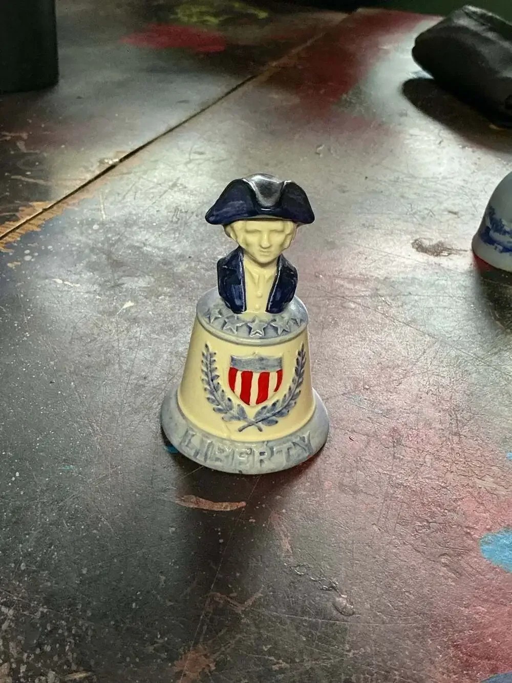 Vintage Inarco Japan Ceramic Uncle Sam Liberty Bell Figurine